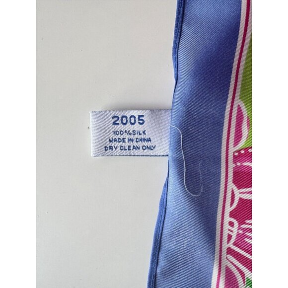 NWOT FORD x LILLY PULITZER Floral Print 100% Silk 55" x 12" Rectangle Scarf - Picture 7 of 8